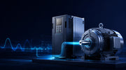 Variable frequency drive connected to an industrial AC motor
